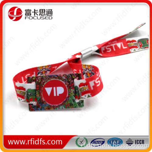 T5577 125KHz cheap custom woven wristbands for festival/events